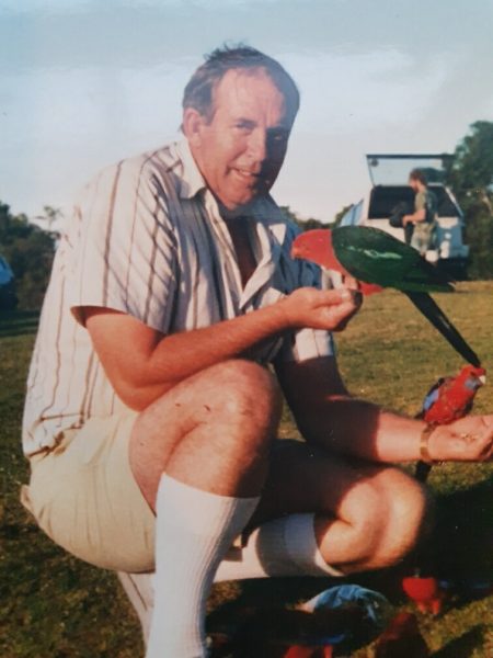 Photo of Warren Agnew holding bird